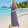 Basic Wear Club | Floral Rayon Cotton Sleeveless Maxi Dress | Summer Beach Dress for Women