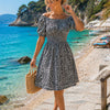 Basic Wear Club | Basic Floral Short Sleeves Mini Dress | Summer Dress for Women