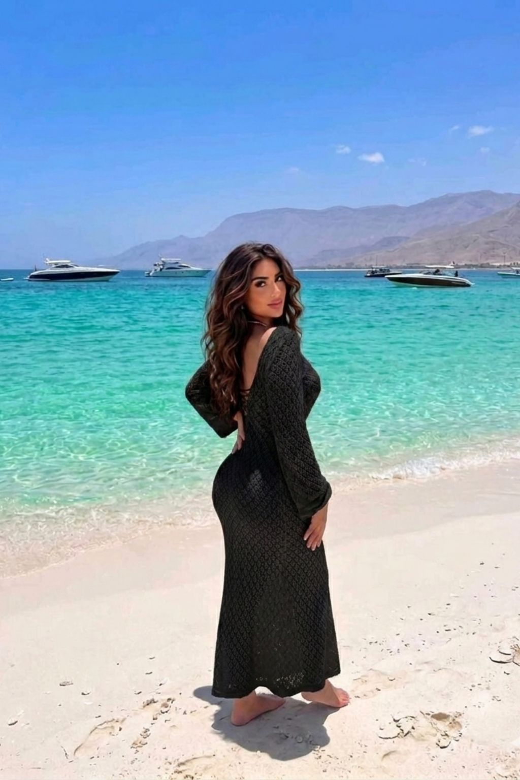 Basic Wear Club | Coastal Crochet Beach Cover-Up Maxi Dress | Elegant Swim Cover-Up for Women in Egypt
