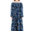 Floral Long Sleeves Rayon Dress