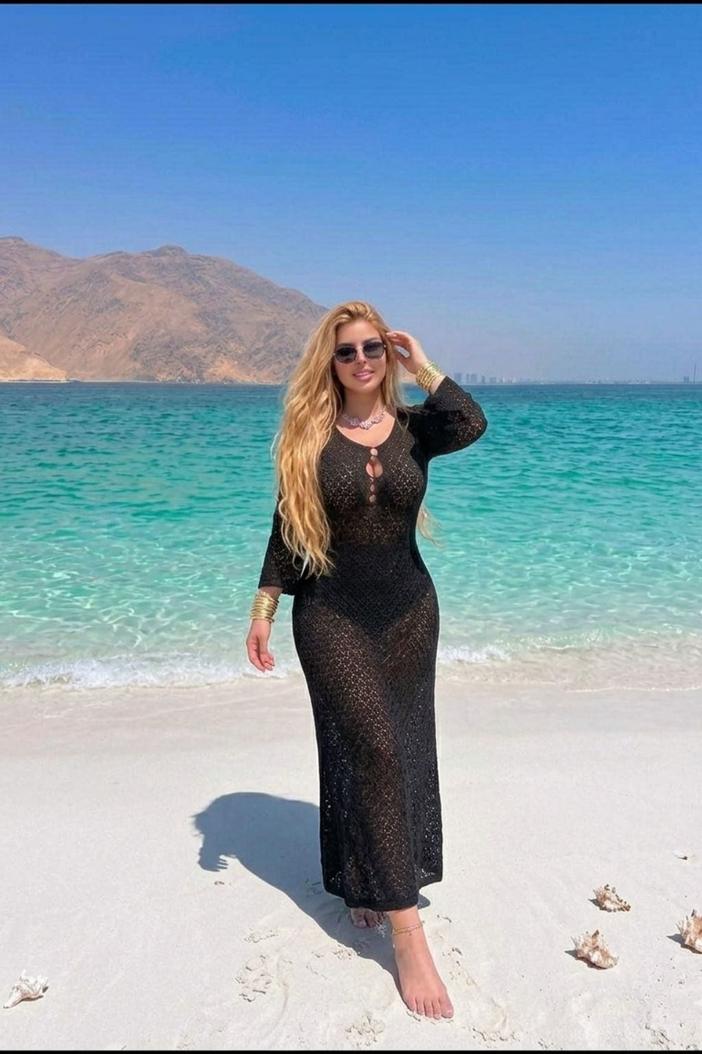 Basic Wear Club | Coastal Crochet Beach Cover-Up Maxi Dress | Elegant Swim Cover-Up for Women in Egypt