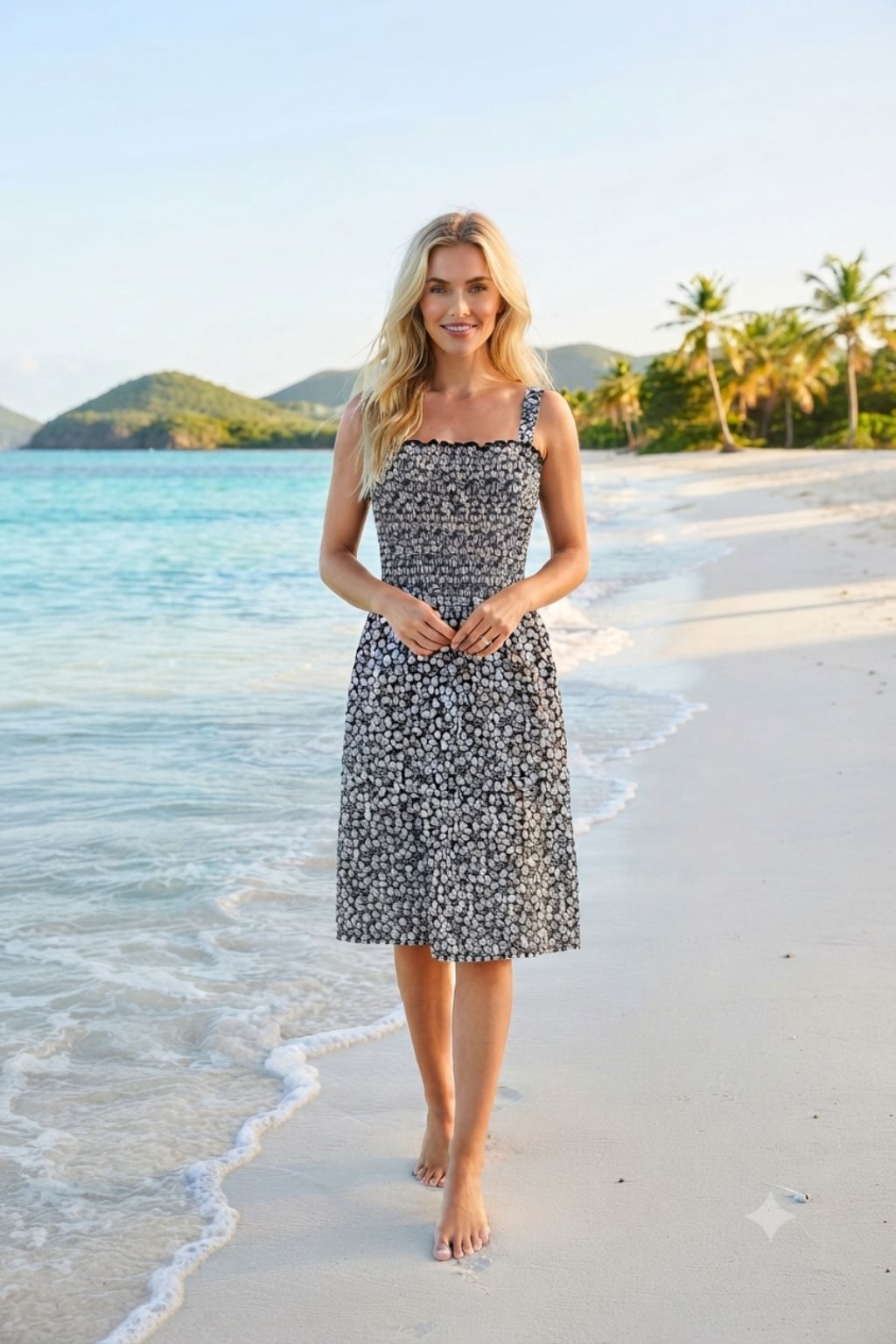 Basic Wear Club | Flory Rayon Cotton Sleeveless camouflage Mini Dress
