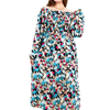 Floral Long Sleeves Rayon Dress