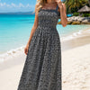 Basic Wear Club | Floral Rayon Cotton Sleeveless Maxi Dress | Summer Beach Dress for Women