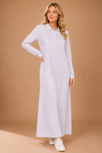 Cotton Polo Long Sleeves Dress