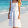 Basic Wear Club | Embroidered Cotton Sleeveless Mini Dress | Summer Beach Dress for Women