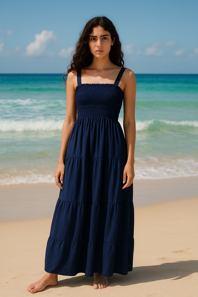Plain Rayon Sleeveless Maxi Dress