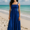 Plain Rayon Sleeveless Maxi Dress