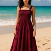 Plain Rayon Sleeveless Maxi Dress