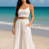 Plain linen Leisure Lounge Pants