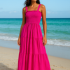 Plain Rayon Sleeveless Maxi Dress