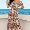Flory Rayon Cotton camouflage Short Sleeves Dress