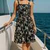 Mini Black Flory Sleeveless Dress Rayon Cotton