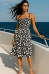 Mini Black Flory Sleeveless Dress Rayon Cotton