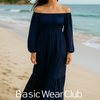 Plain Long Sleeves Rayon Dress