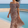 Floral Short Sleeves Maxi Dress