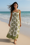 Flory Rayon Cotton Sleeveless camouflage Maxi Dress