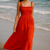 Plain Rayon Sleeveless Maxi Dress