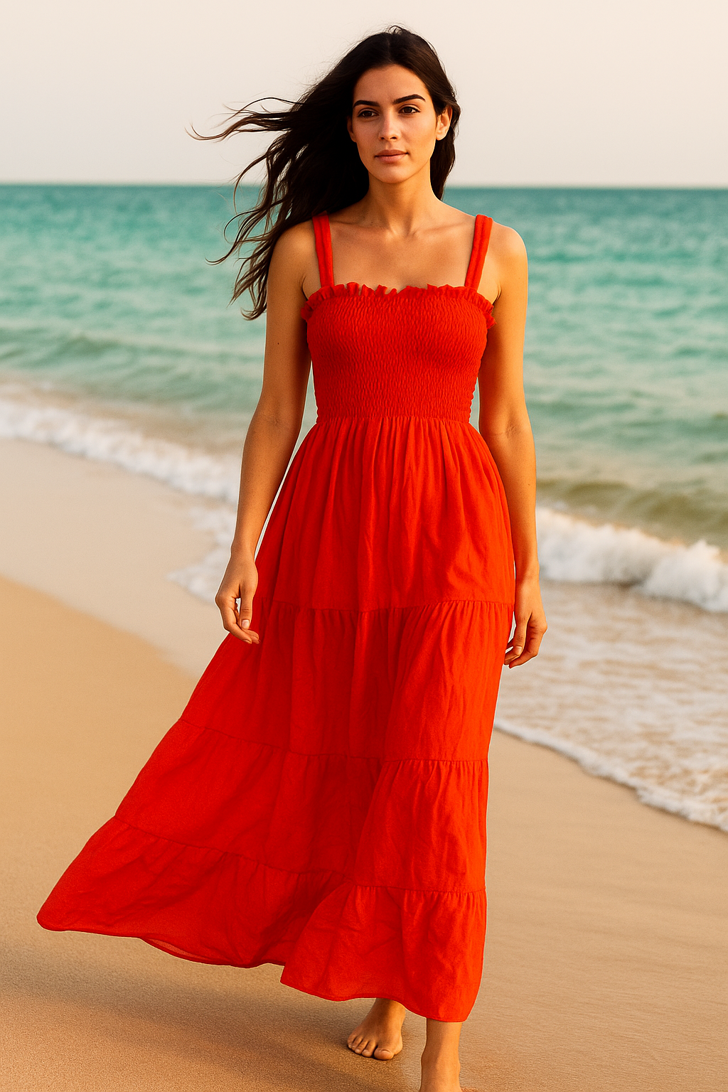 Plain Rayon Sleeveless Maxi Dress
