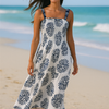 Flory Rayon Cotton Sleeveless camouflage Maxi Dress