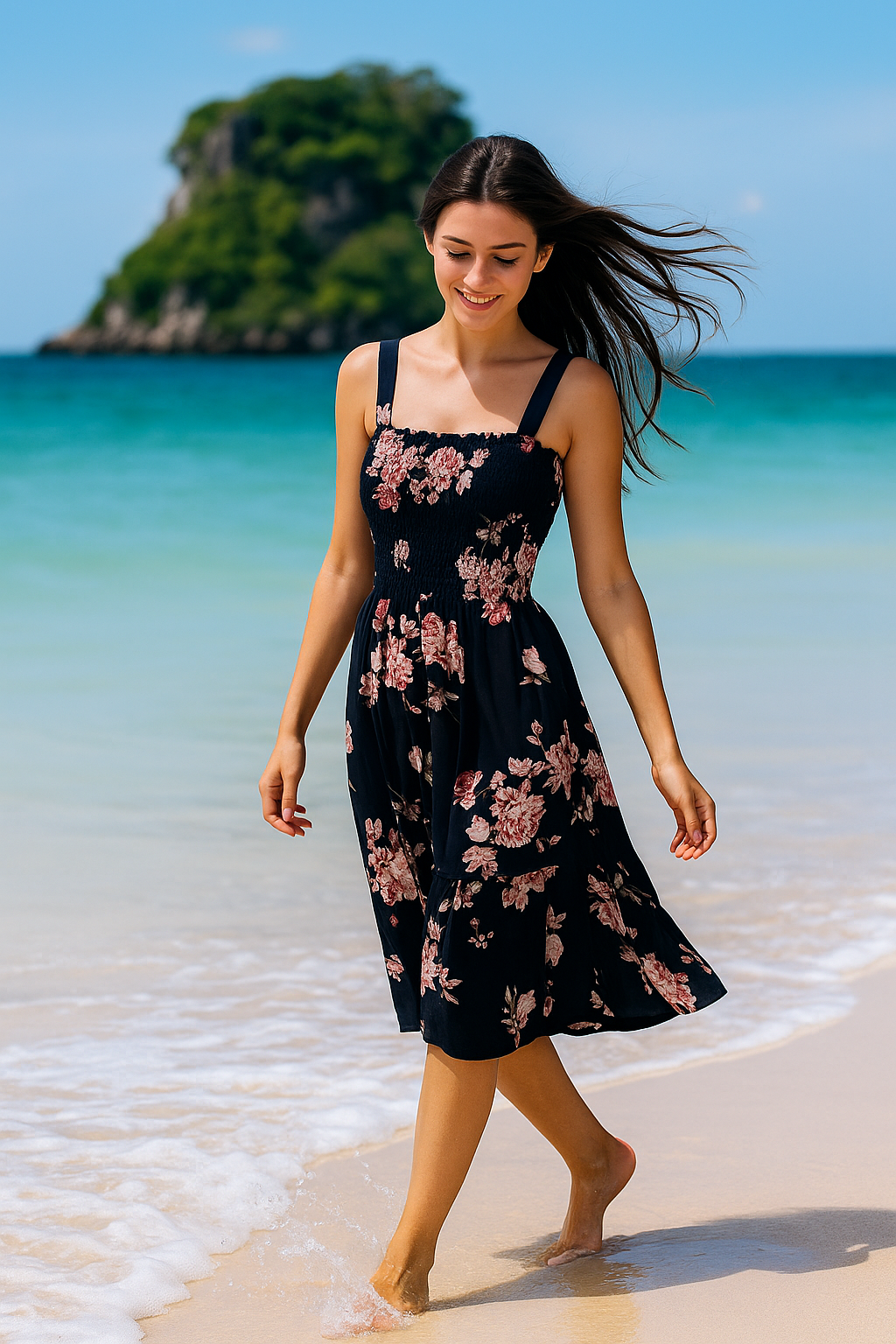 Floral Sleeveless Mini Dress