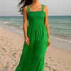 Plain Rayon Sleeveless Maxi Dress