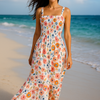 Flory Rayon Cotton Sleeveless camouflage Maxi Dress