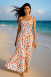 Flory Rayon Cotton Sleeveless camouflage Maxi Dress