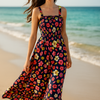 Flory Rayon Cotton Sleeveless camouflage Maxi Dress