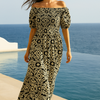 Floral Short Sleeves Maxi Dress