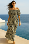 Floral Short Sleeves Maxi Dress
