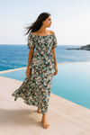 Floral Short Sleeves Maxi Dress