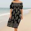 Mini Floral Short Sleeves Dress Rayon Cotton