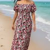 Floral Short Sleeves Maxi Dress