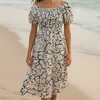 Floral Short Sleeves Mini Dress