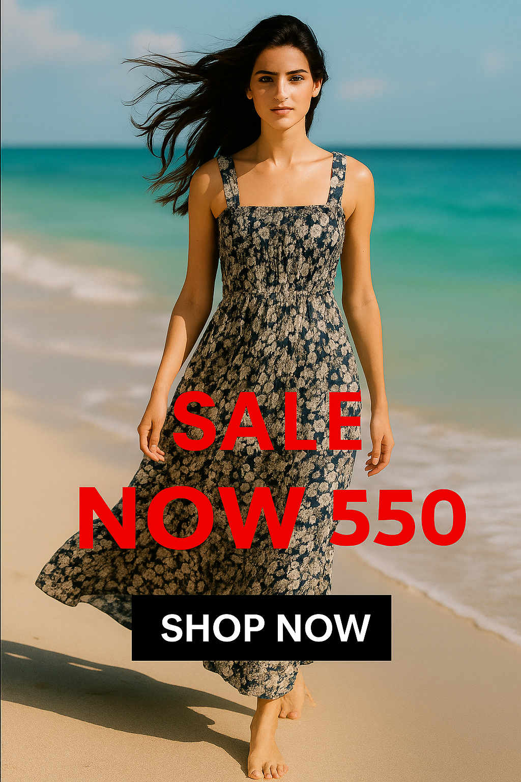 Dark Flory Rayon Cotton Sleeveless Maxi Dress