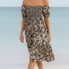 Floral Short Sleeves Mini Dress