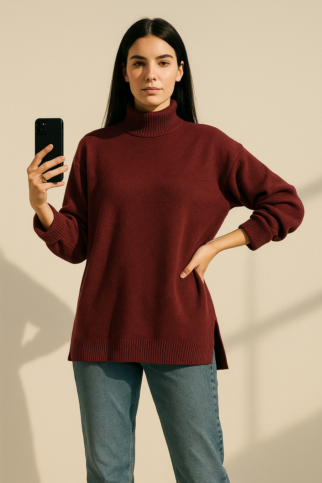 Essential Soft Knit Pullover Over Size Sweater
