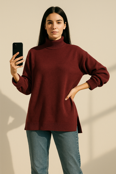 Essential Soft Knit Pullover Over Size Sweater