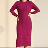 Cozy Cable Knit Bodycon Dress