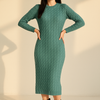 Cozy Cable Knit Bodycon Dress
