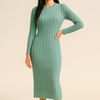Cozy Cable Knit Bodycon Dress