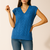 V-Neck Cable Knit Sweater Vest