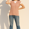 V-Neck Cable Knit Sweater Vest