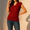 V-Neck Cable Knit Sweater Vest