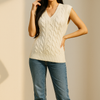 V-Neck Cable Knit Sweater Vest