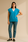 V-Neck Solid Knit Sweater Vest