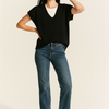 V-Neck Solid Knit Sweater Vest