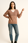 Classic V-Neck Knit Sweater