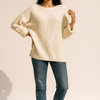 Wide Sleeve Ribbed Knit Sweater